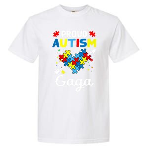 Proud Autism Gaga Love Support Accept Heart Gift Garment-Dyed Heavyweight T-Shirt