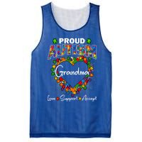 Proud Autism Grandma Love Support Accept Heart Cool Gift Mesh Reversible Basketball Jersey Tank