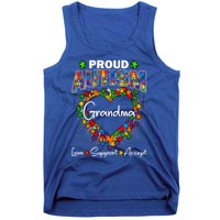 Proud Autism Grandma Love Support Accept Heart Cool Gift Tank Top