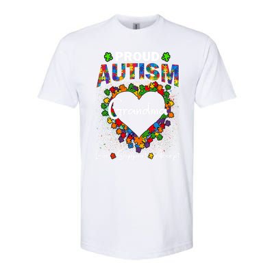 Proud Autism Grandma Love Support Accept Heart Cool Gift Softstyle CVC T-Shirt