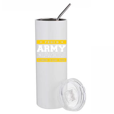 Proud Army Grandma Gift My Grandson My Hero Stainless Steel Tumbler