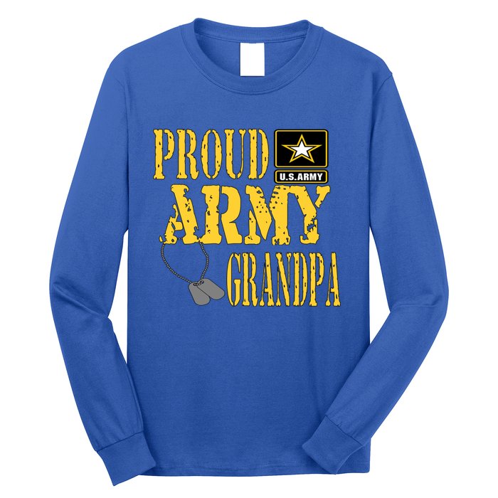 Proud Army Grandpa Gift Military Pride Great Gift Long Sleeve Shirt