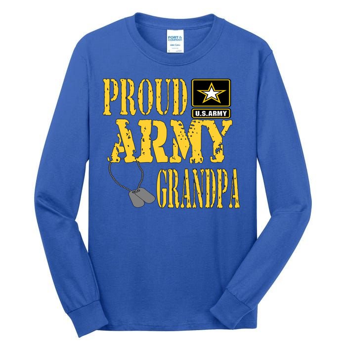 Proud Army Grandpa Gift Military Pride Great Gift Tall Long Sleeve T-Shirt