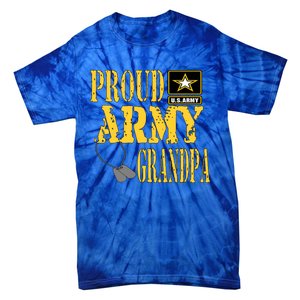 Proud Army Grandpa Gift Military Pride Great Gift Tie-Dye T-Shirt