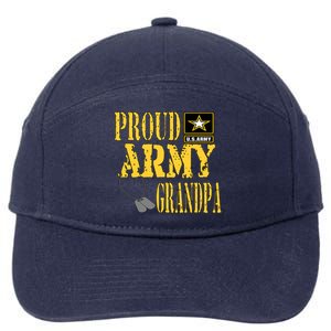 Proud Army Grandpa Gift Military Pride Great Gift 7-Panel Snapback Hat