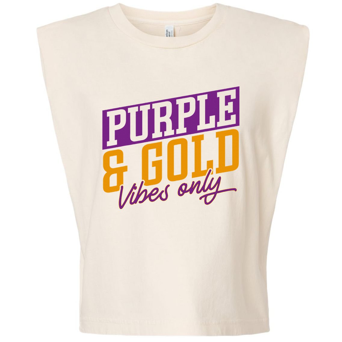 Purple And Gold Vibes Garment-Dyed Women's Muscle Tee