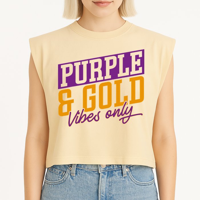Purple And Gold Vibes Garment-Dyed Women's Muscle Tee