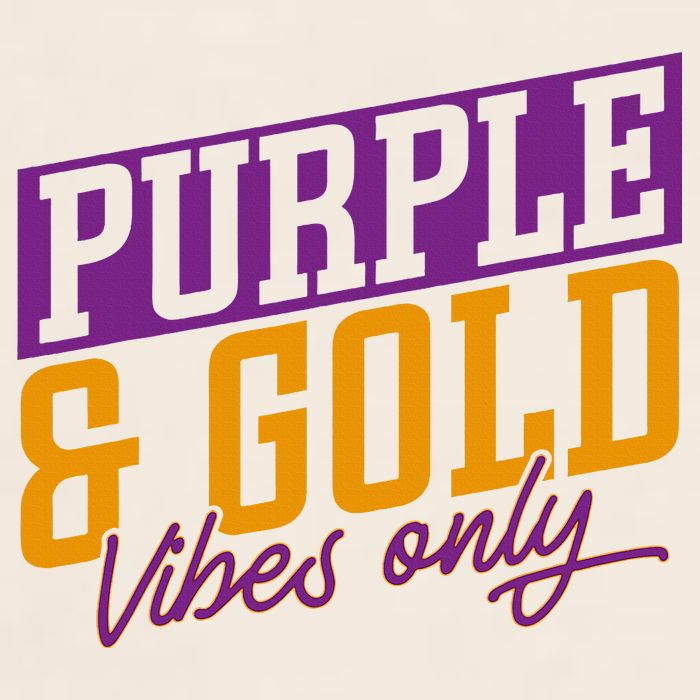 Purple And Gold Vibes Garment-Dyed Women's Muscle Tee