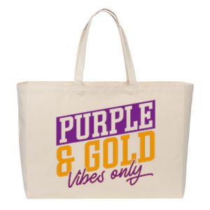 Purple And Gold Vibes Cotton Canvas Jumbo Tote