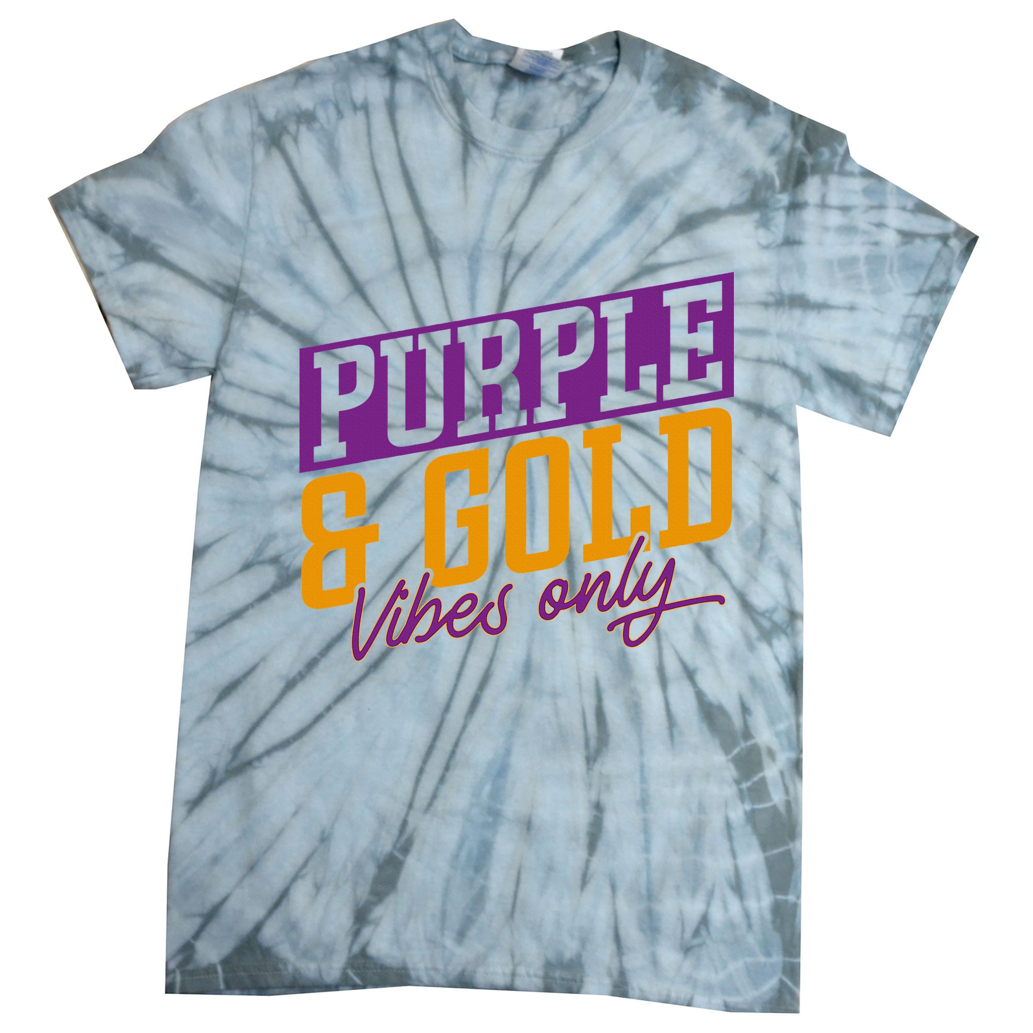 Purple And Gold Vibes Tie-Dye T-Shirt
