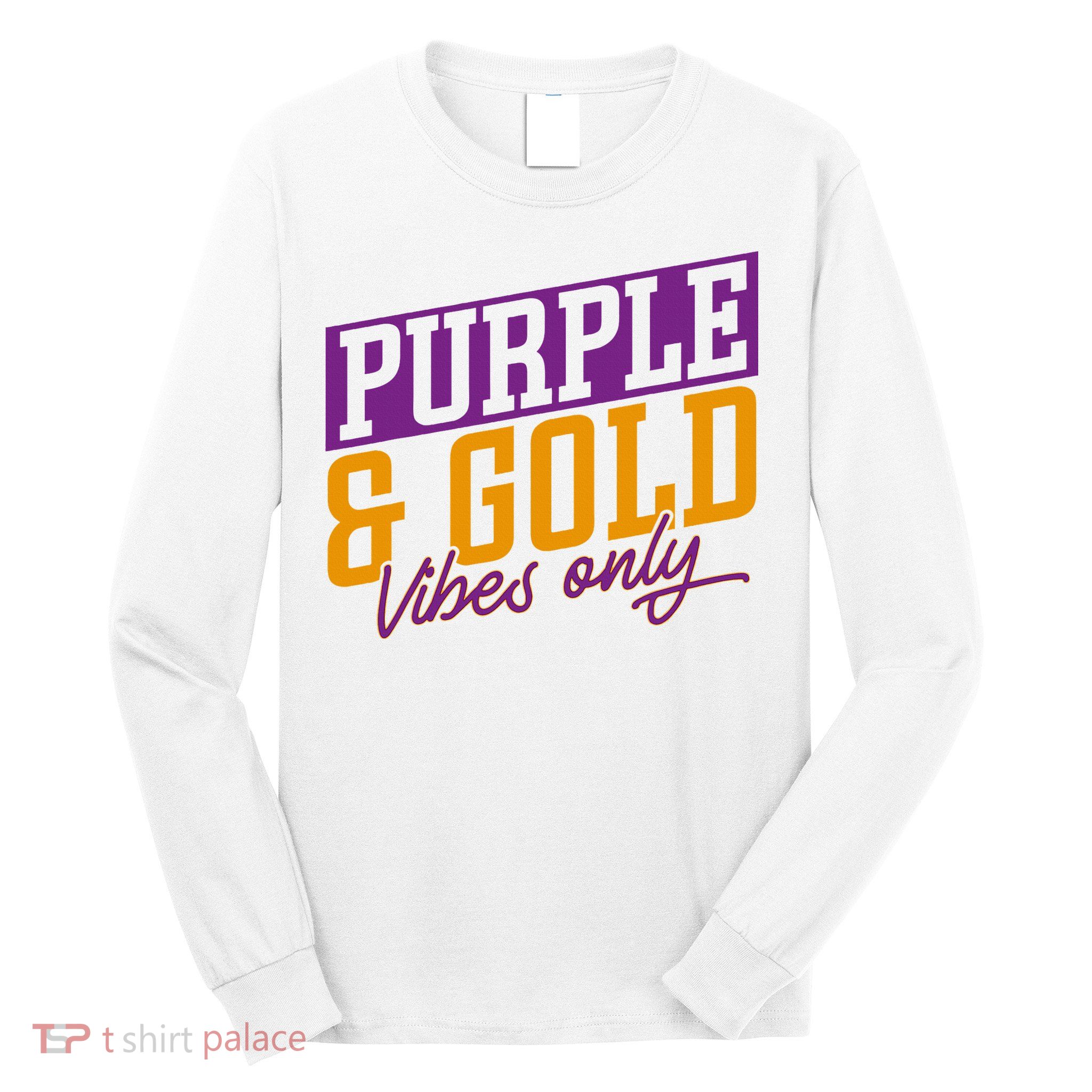 Purple And Gold Vibes Long Sleeve Shirt