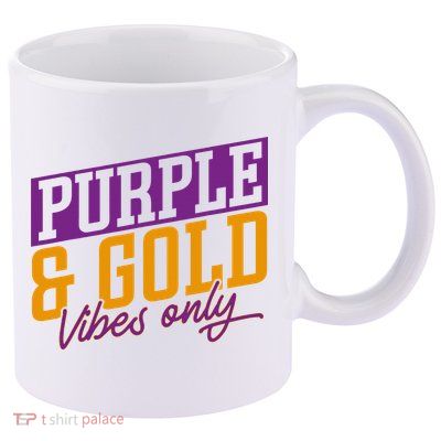 Purple And Gold Vibes 11oz C Handle Ceramic Mug