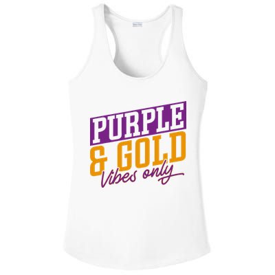 Purple And Gold Vibes Ladies PosiCharge Competitor Racerback Tank