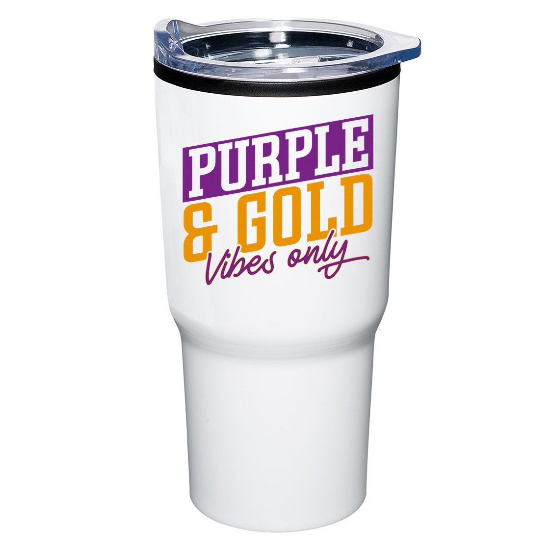 Purple And Gold Vibes Tumbler