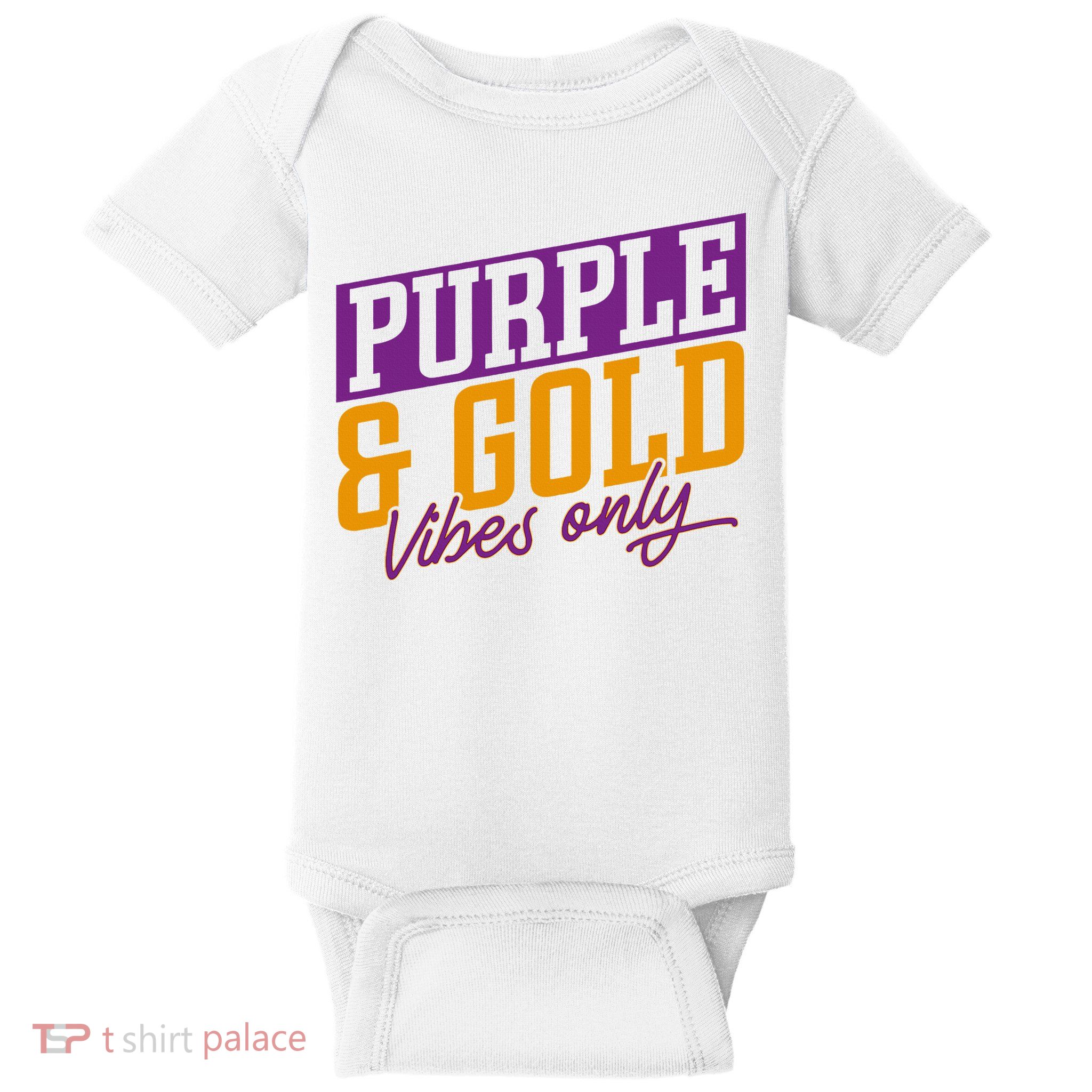 Purple And Gold Vibes Baby Bodysuit
