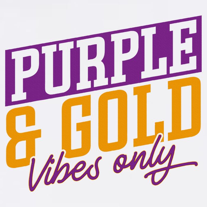 Purple And Gold Vibes Golf Towel