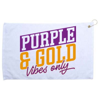 Purple And Gold Vibes Grommeted Golf Towel