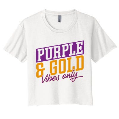 Purple And Gold Vibes Crop Top