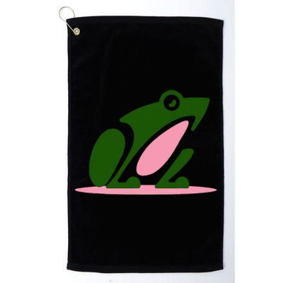 Pink And Green Aka Frog Platinum Collection Golf Towel