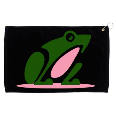 Pink And Green Aka Frog Grommeted Golf Towel