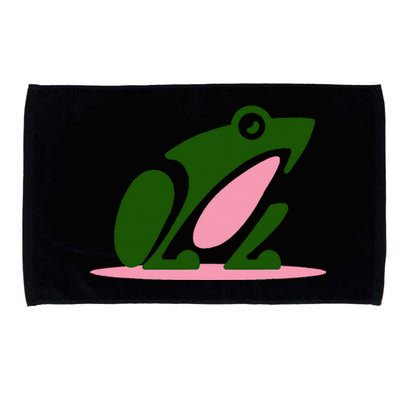 Pink And Green Aka Frog Microfiber Hand Towel