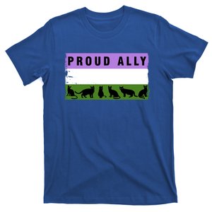 Proud Ally Genderqueer Cats Pride Cool Gift T-Shirt