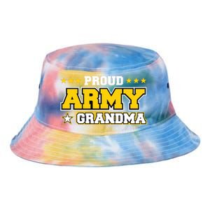 Proud Army Grandma Gift Us Military Grandma Family Tie Dye Newport Bucket Hat