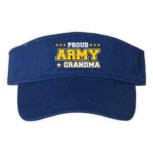 Proud Army Grandma Gift Us Military Grandma Family Valucap Bio-Washed Visor