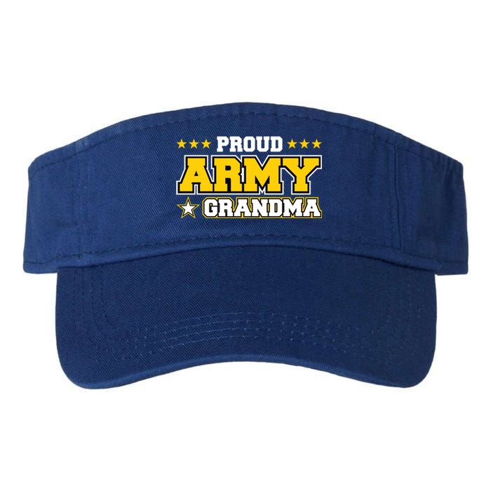 Proud Army Grandma Gift Us Military Grandma Family Valucap Bio-Washed Visor