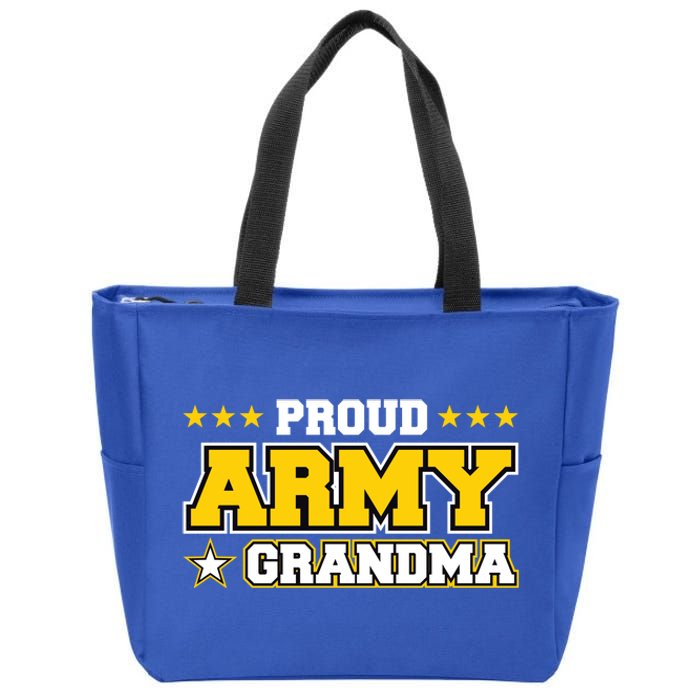 Proud Army Grandma Gift Us Military Grandma Family Zip Tote Bag