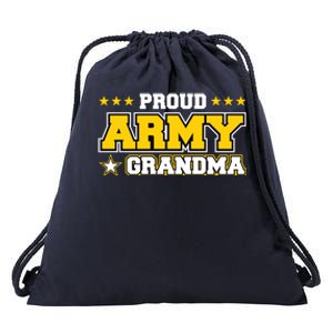 Proud Army Grandma Gift Us Military Grandma Family Drawstring Bag