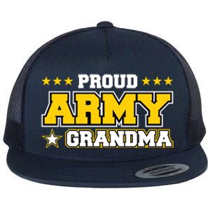 Proud Army Grandma Gift Us Military Grandma Family Flat Bill Trucker Hat