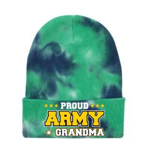 Proud Army Grandma Gift Us Military Grandma Family Tie Dye 12in Knit Beanie