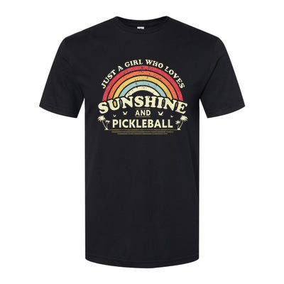 Pickleball A Girl Who Loves Sunshine And Pickleball Softstyle® CVC T-Shirt