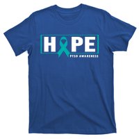 Ptsd Awareness Great Gift Great Gift Teal Ribbon Hope Ptsd Awareness Gift T-Shirt