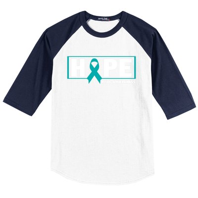 Ptsd Awareness Great Gift Great Gift Teal Ribbon Hope Ptsd Awareness Gift Baseball Sleeve Shirt