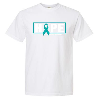 Ptsd Awareness Great Gift Great Gift Teal Ribbon Hope Ptsd Awareness Gift Garment-Dyed Heavyweight T-Shirt