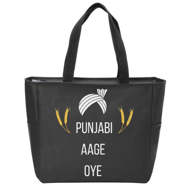 Punjabi Aa Gaye Oye Diljit Dosanjh Lohri Gift Holi Zip Tote Bag