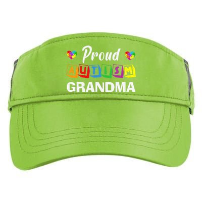 Proud Autism Grandma Autism Awareness Family Matching Adult Drive Performance Visor