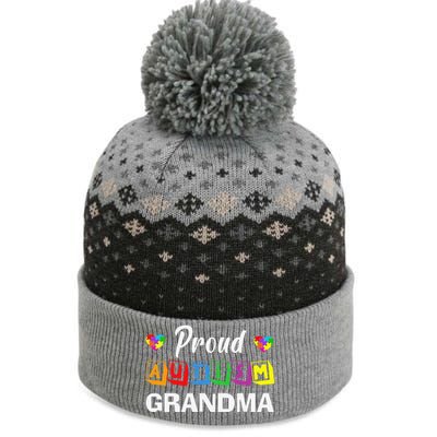 Proud Autism Grandma Autism Awareness Family Matching The Baniff Cuffed Pom Beanie