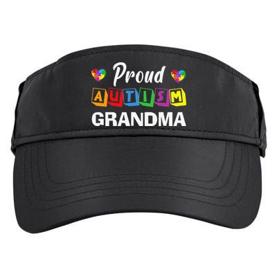 Proud Autism Grandma Autism Awareness Family Matching Adult Drive Performance Visor