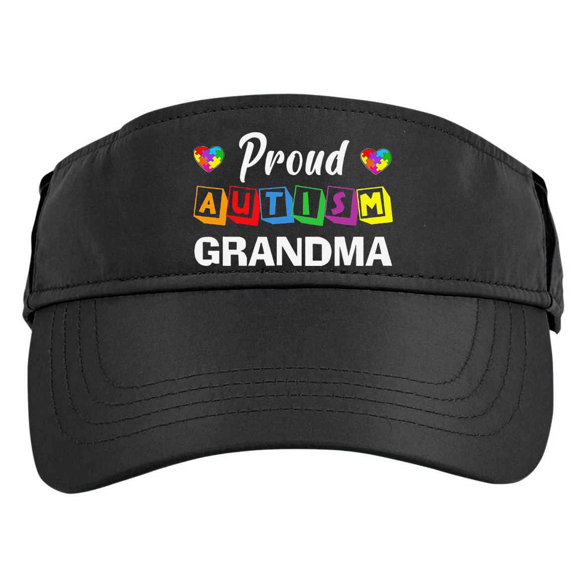 Proud Autism Grandma Autism Awareness Family Matching Adult Drive Performance Visor