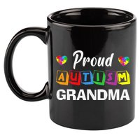 Proud Autism Grandma Autism Awareness Family Matching 11oz C Handle Ceramic Mug