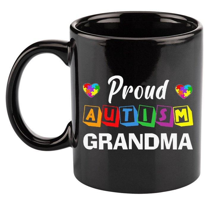 Proud Autism Grandma Autism Awareness Family Matching 11oz C Handle Ceramic Mug