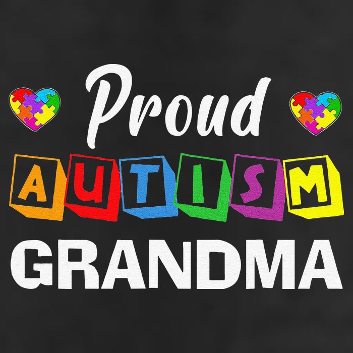 Proud Autism Grandma Autism Awareness Family Matching 25L Jumbo Tote