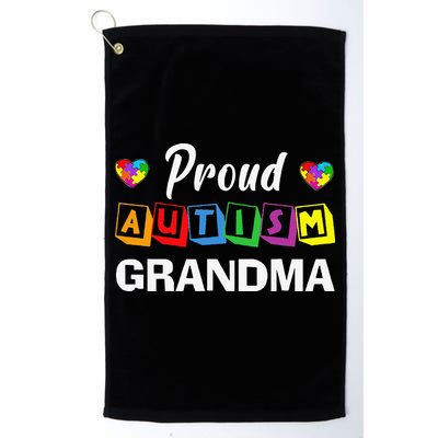 Proud Autism Grandma Autism Awareness Family Matching Golf Towel