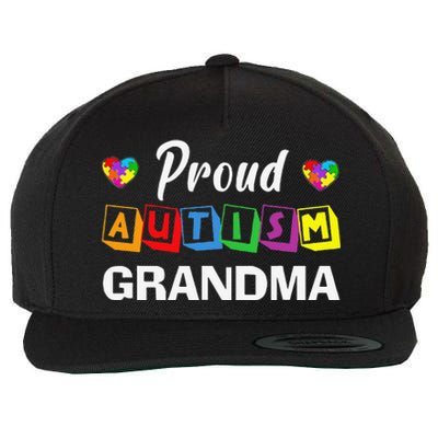 Proud Autism Grandma Autism Awareness Family Matching Wool Snapback Cap