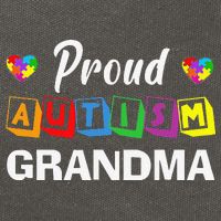 Proud Autism Grandma Autism Awareness Family Matching Cotton Canvas Backpack