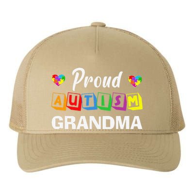 Proud Autism Grandma Autism Awareness Family Matching Yupoong Adult 5-Panel Trucker Hat