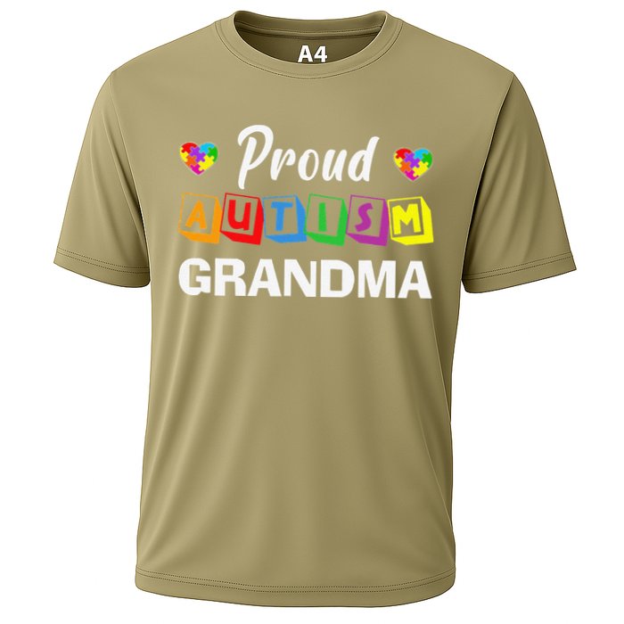 Proud Autism Grandma Autism Awareness Family Matching Cooling Performance Crew T-Shirt
